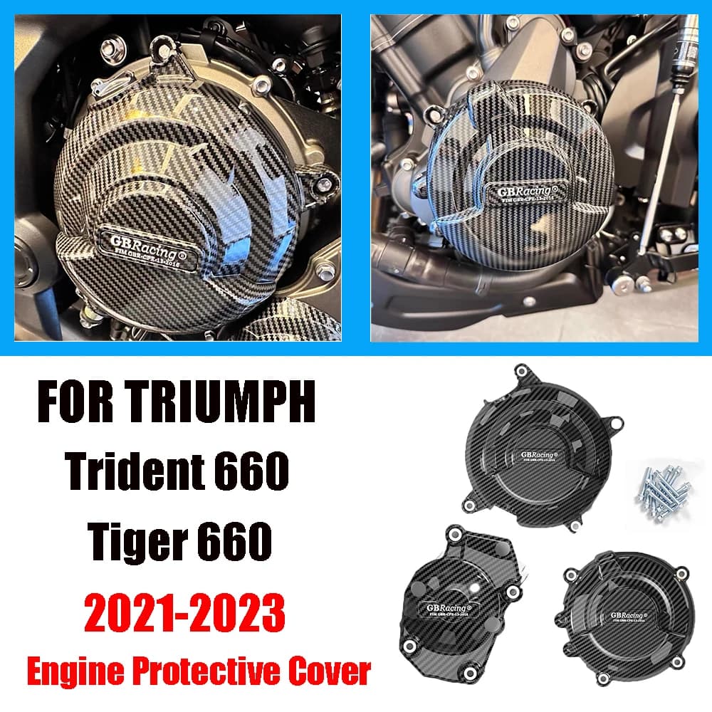 Per Triumph Trident 660 & Tiger 660 2021 2022 2023 GB moto da corsa copertura protettiva del motore