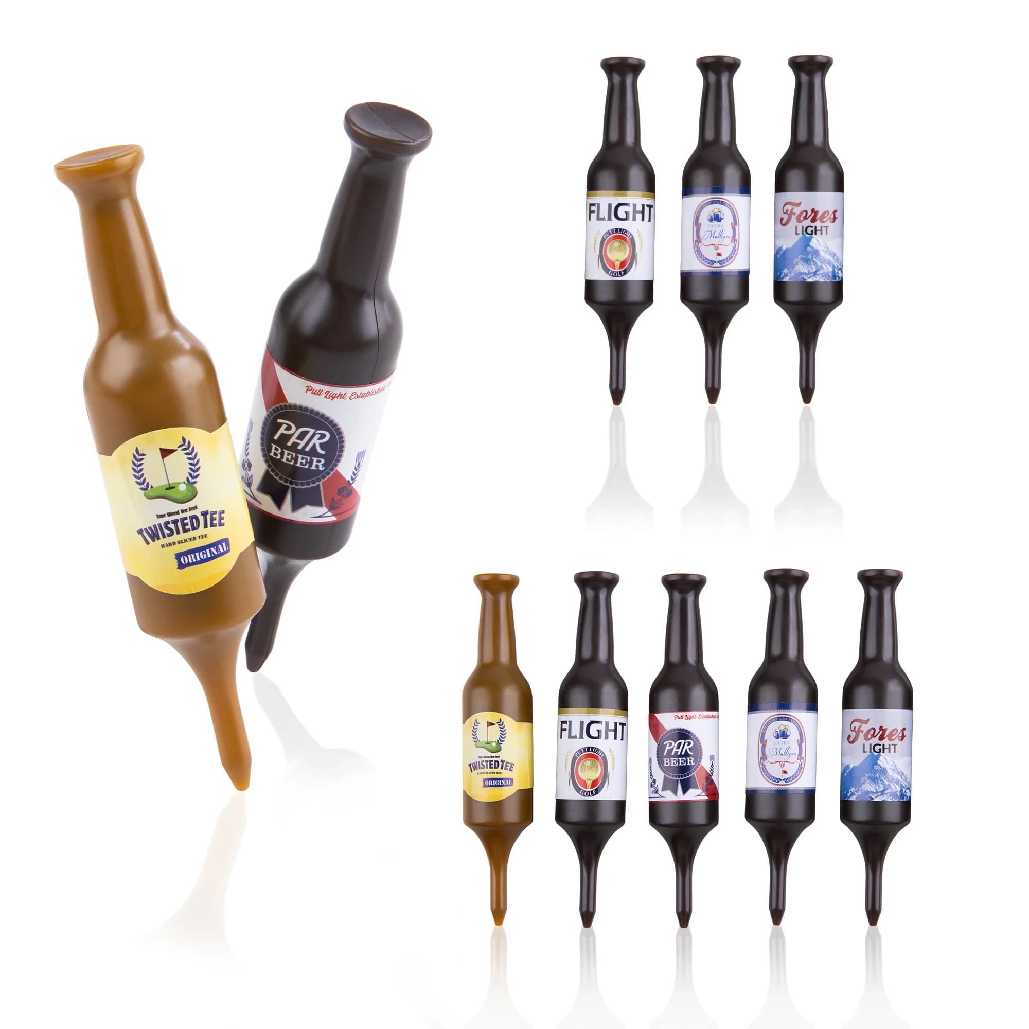 Tee da Golf a Forma di Bottiglia di Birra, Divertenti Tee da Golf, Accessori da Golf, Regali da Golf per Uomini, per Feste, Riduzione dell'Attrito e Maggiore Stabilità