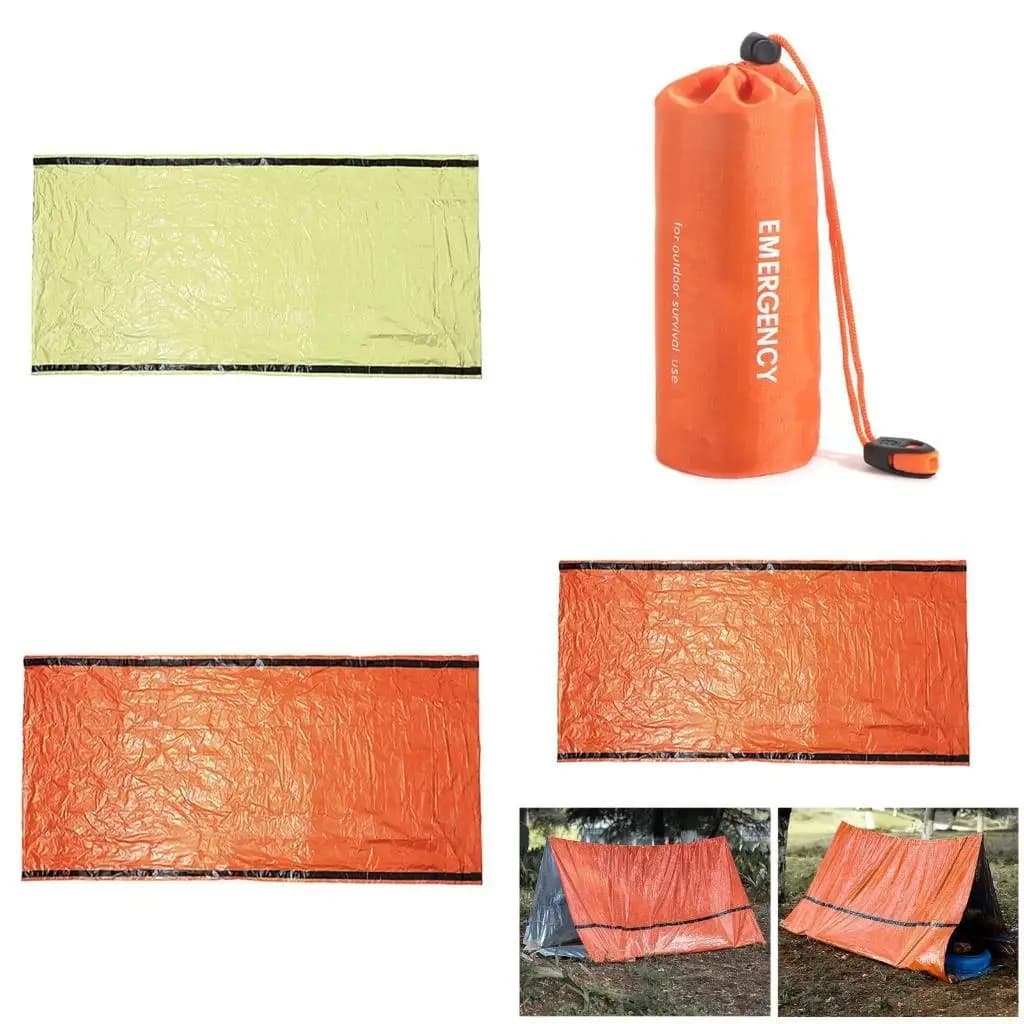 M5TC Tenda sopravvivenza Riparo emergenza Tenda leggera per 1-2 persone Tenda impermeabile a prova vento per campeggio