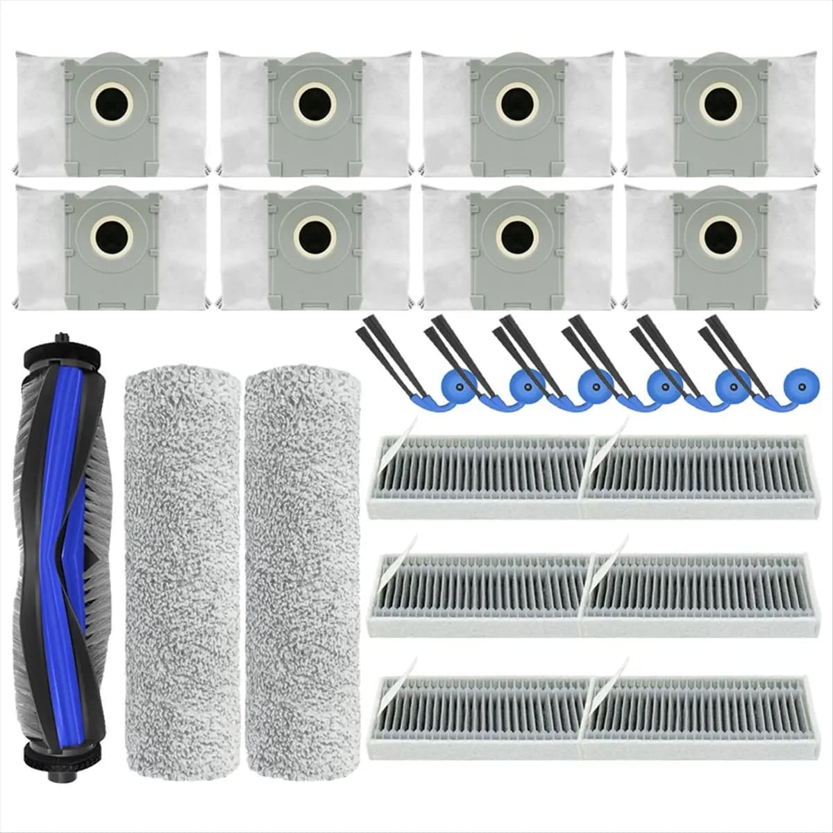 YDSC Ricambi per Aspirapolvere Ecovacs Deebot X9 Pro Omni/ X9 Pro: Spazzola, Filtro HEPA, Panno per Pulizia, Sacchetto Raccoglipolvere