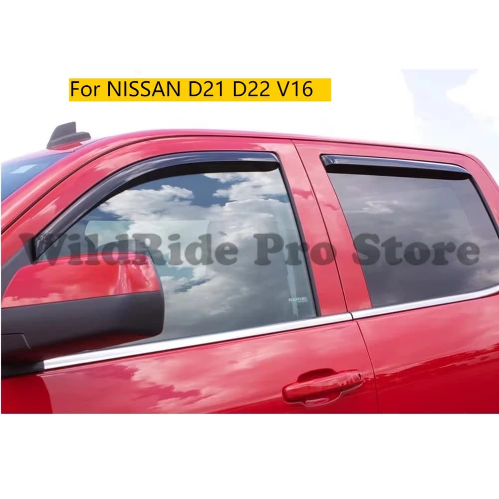 DEFLETORE A VENTO PER AUTO IN CANALE GUARD per NISSAN D21 D22 V16 Vuoto Che Forma VELAIO WEATHER RAINDA GUARD AUTO ACCESSORI