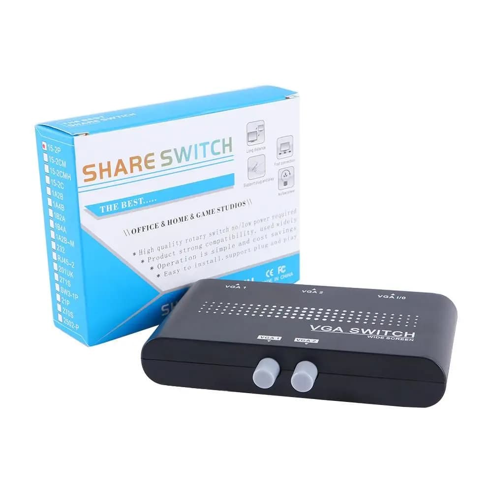 Durable 1920x1440 for PC Monitor Accessories VGA Switcher Video Switch Adapter VGA Splitter Converter Box