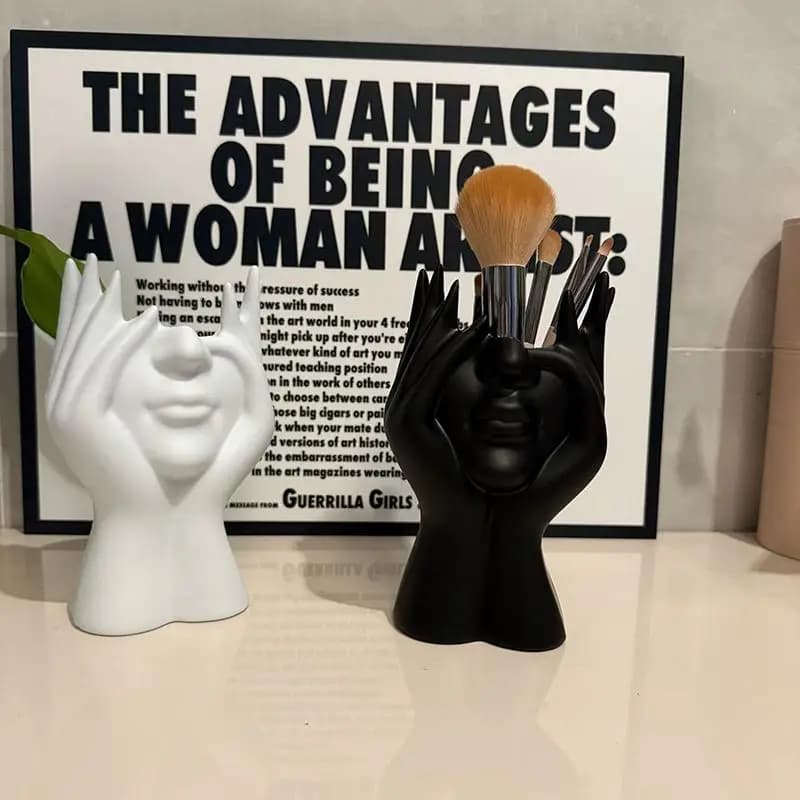1 pezzo ​ Portaoggetti per Action Figure in Vinile, Organizzatori da Ufficio Creativi a Forma di Corpo Umano, Porta Pennelli da Trucco Multifunzionale