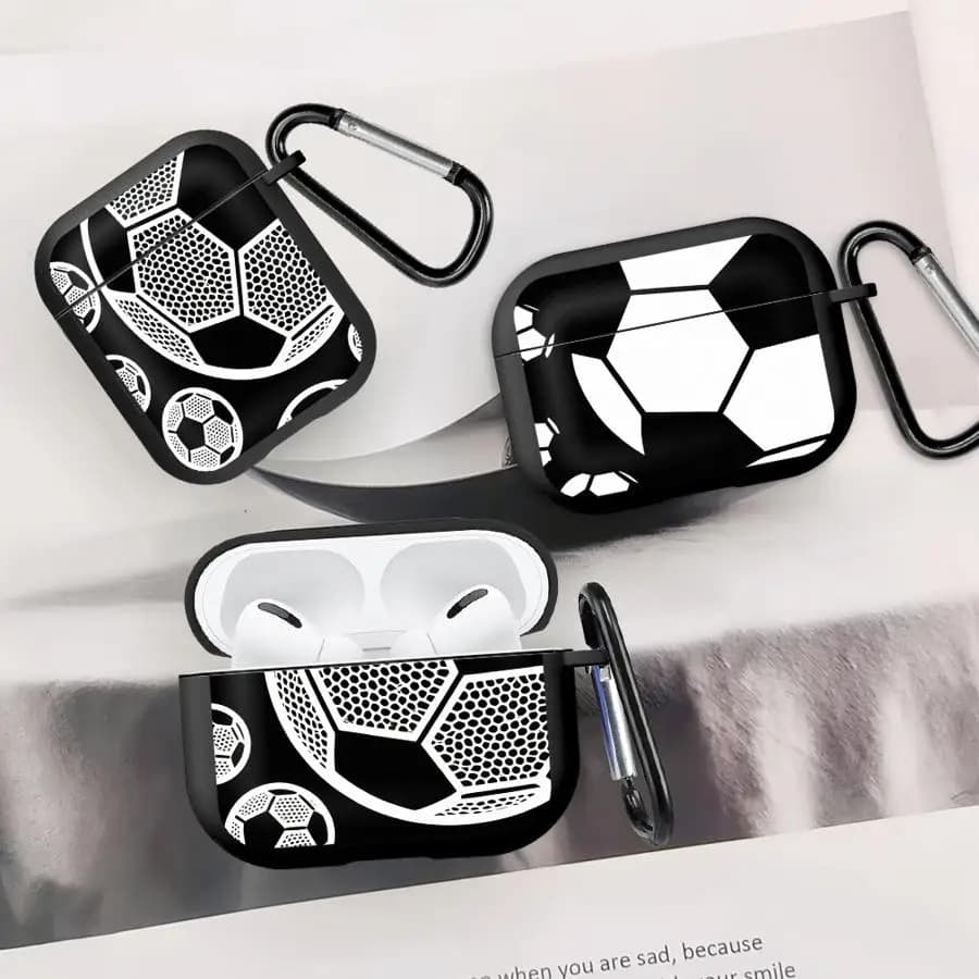 Football Number Case For Airpods 4 3 Pro3 Pro2 2 Pro 1 Earphone Cases Cover