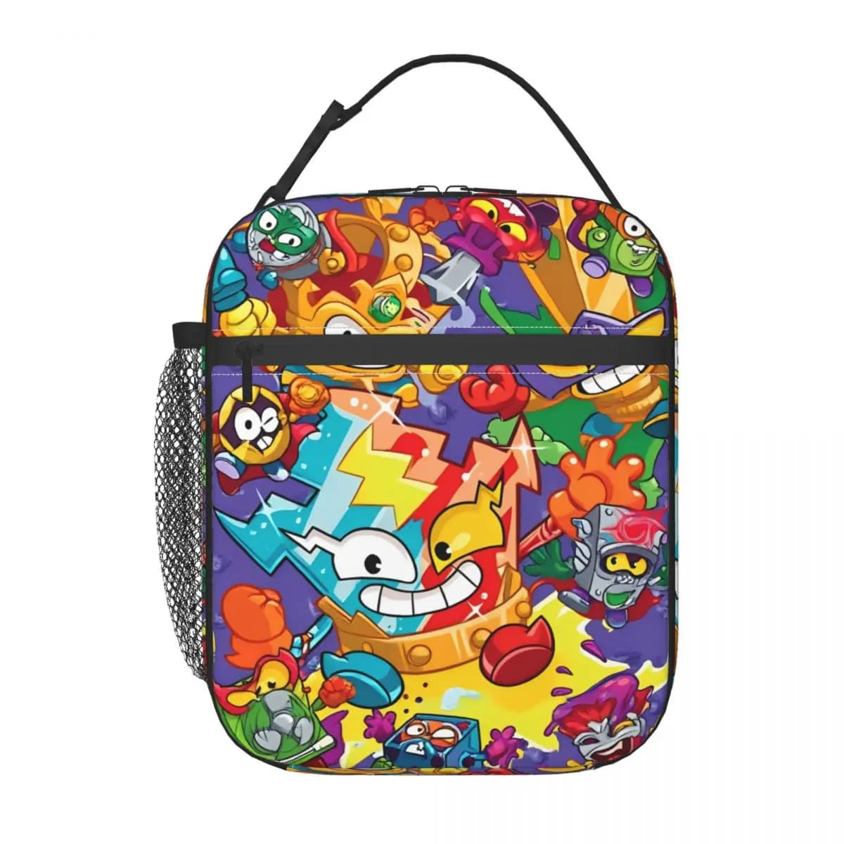 SuperThings Cartoon Borsa termica per il pranzo Borsa termica riutilizzabile Super Zings Scuola materna Borsa portatile per il pranzo Borse per alimenti