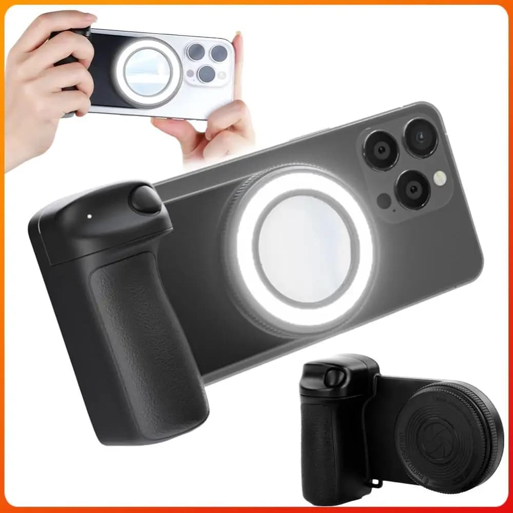 For Magsafe Bluetooth-Compatible Shutter Selfie Handle Camera Photo Stabilizer Phone Holder for Android iPhone 16 15 14
