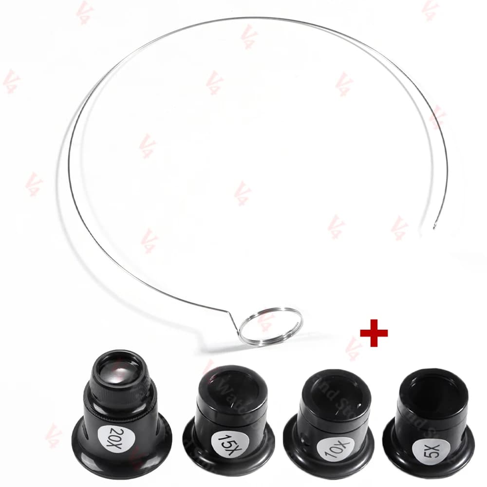 3X 5X 10X 20X Strumento di lente d'ingrandimento per orologio con lente d'ingrandimento per occhi circolari Lente d'ingrandimento per gioielli Strumenti di ingrandimento