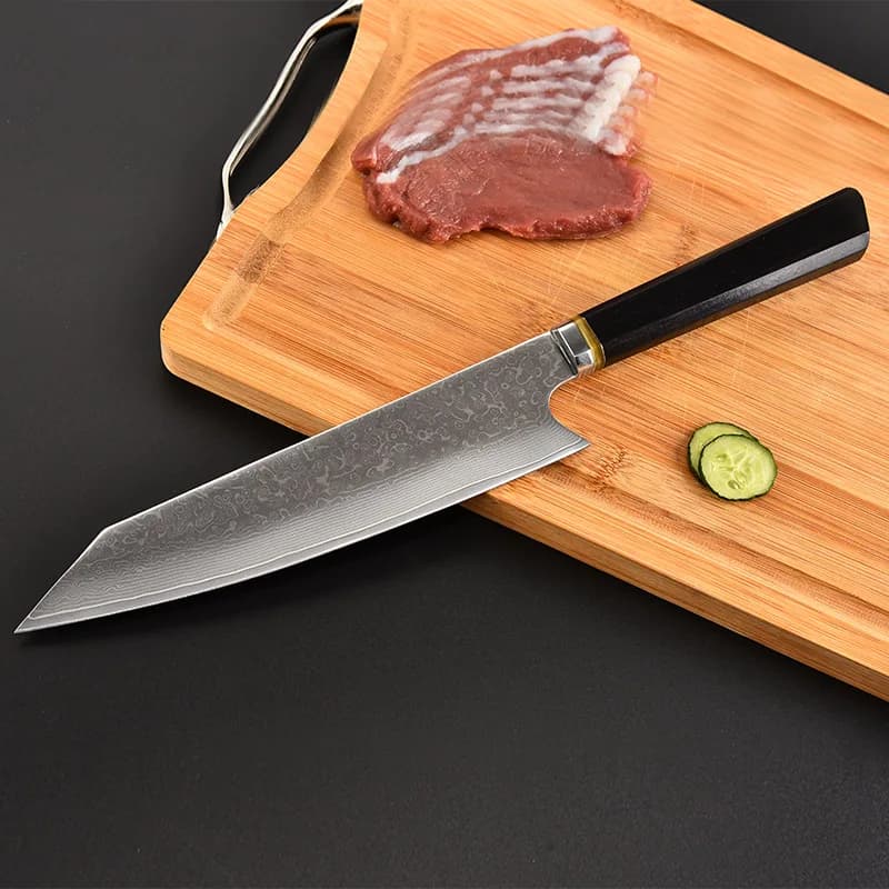 Kiritsuke knife 8 inch 67 layers Damascus steel blade VG10 Ebony wood handle Sharp chef mannaia Slicing Japanese kitchen knives