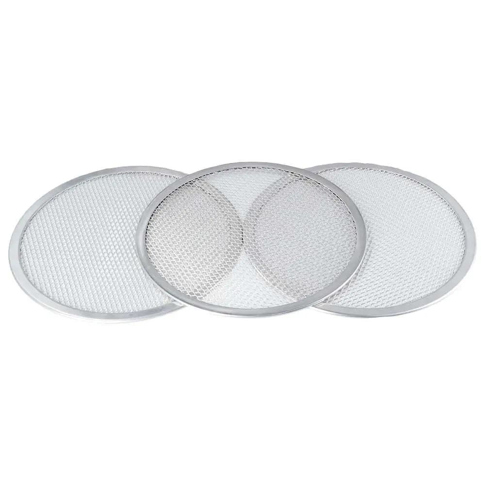 Round 6-12 in Aluminium Mesh Bakeware for Oven Baking Pizza Tools Kitchen Gadget Baking Tray Net Pizza Screen