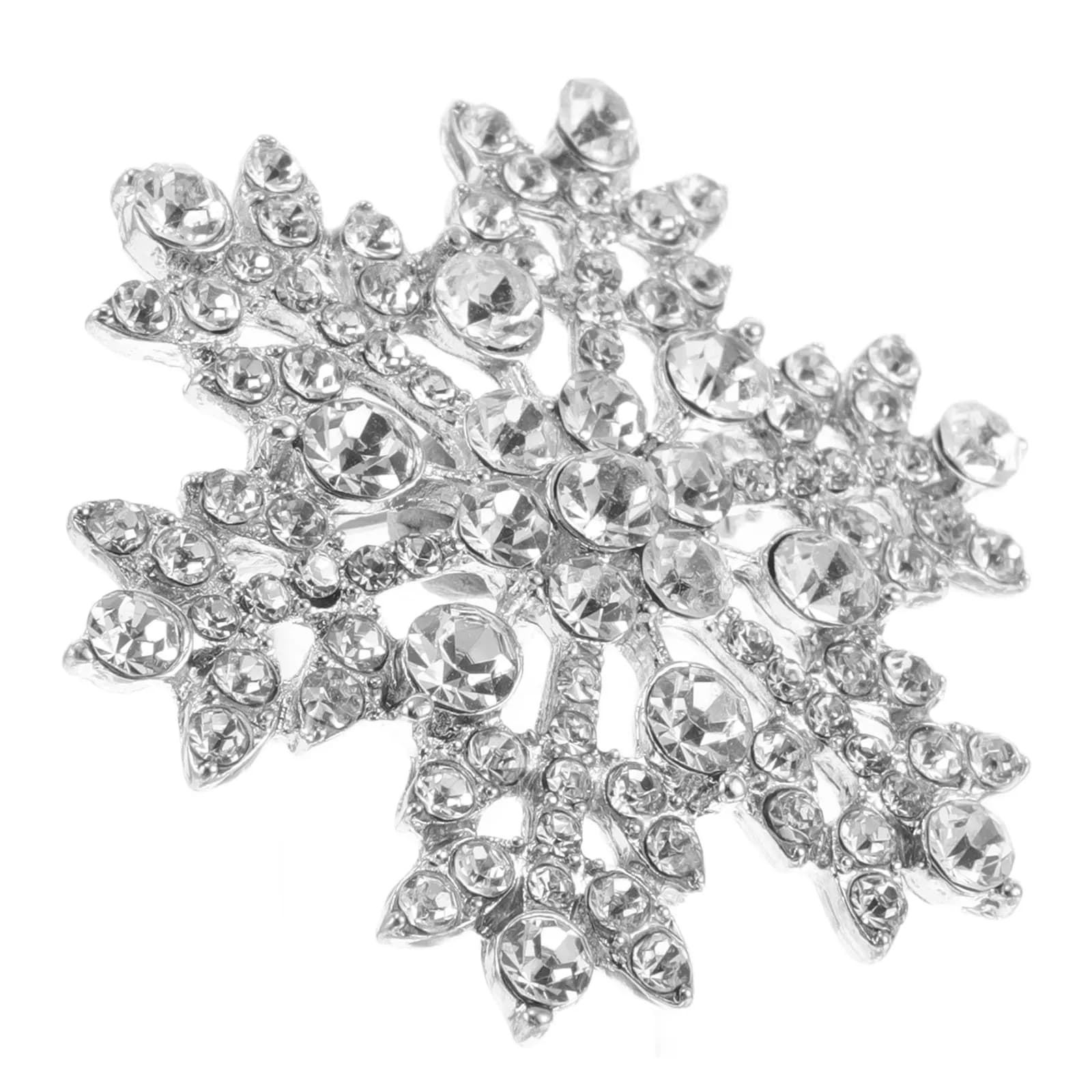 Spilla in Cristallo con Strass, in Lega di Zinco, per Abiti, Sciarpe, Scialli, Giacche, Inverno, Feste, Natale