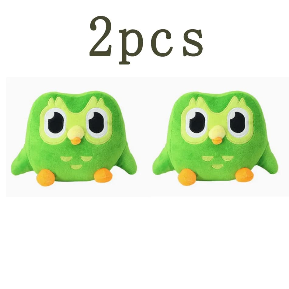 HOT Green Duolingo Owl Plush Toy Duo Plushie Of Duo The Owl Cartoon Anime Owl Doll Soft Stuffed Animal Toy Children Birthday