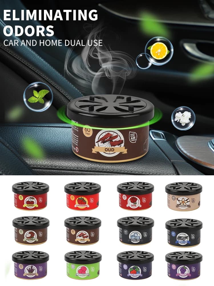 Car Deodorant Bubble Gum Perfume Lattine Odor Eliminator With Cover Essential Long-Term Strong fragrance for automatic toilet providers