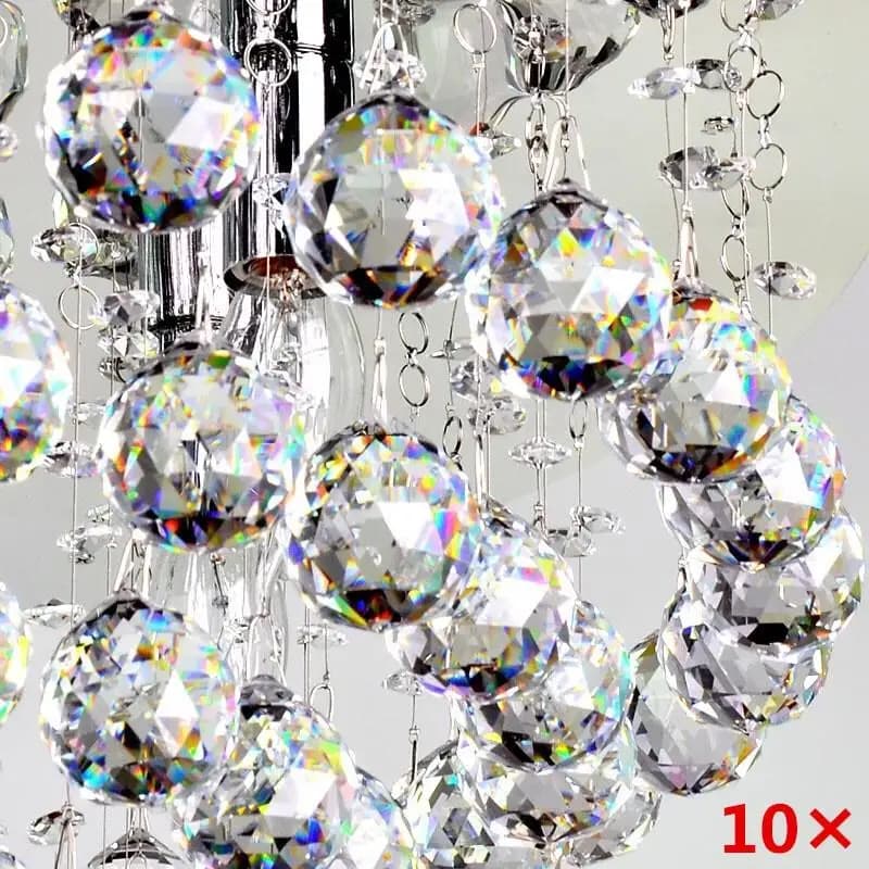 10 pezzi trasparente 20mm lampadario di cristallo appeso ciondolo palla prisma di vetro goccia