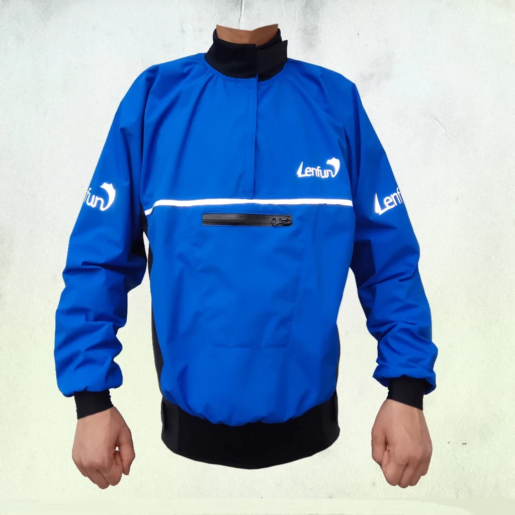 Giacca semi-secca unisex con spray impermeabile per pagaia per kayak cannao, pesca a vela surf paddle windsurf, kitesurf