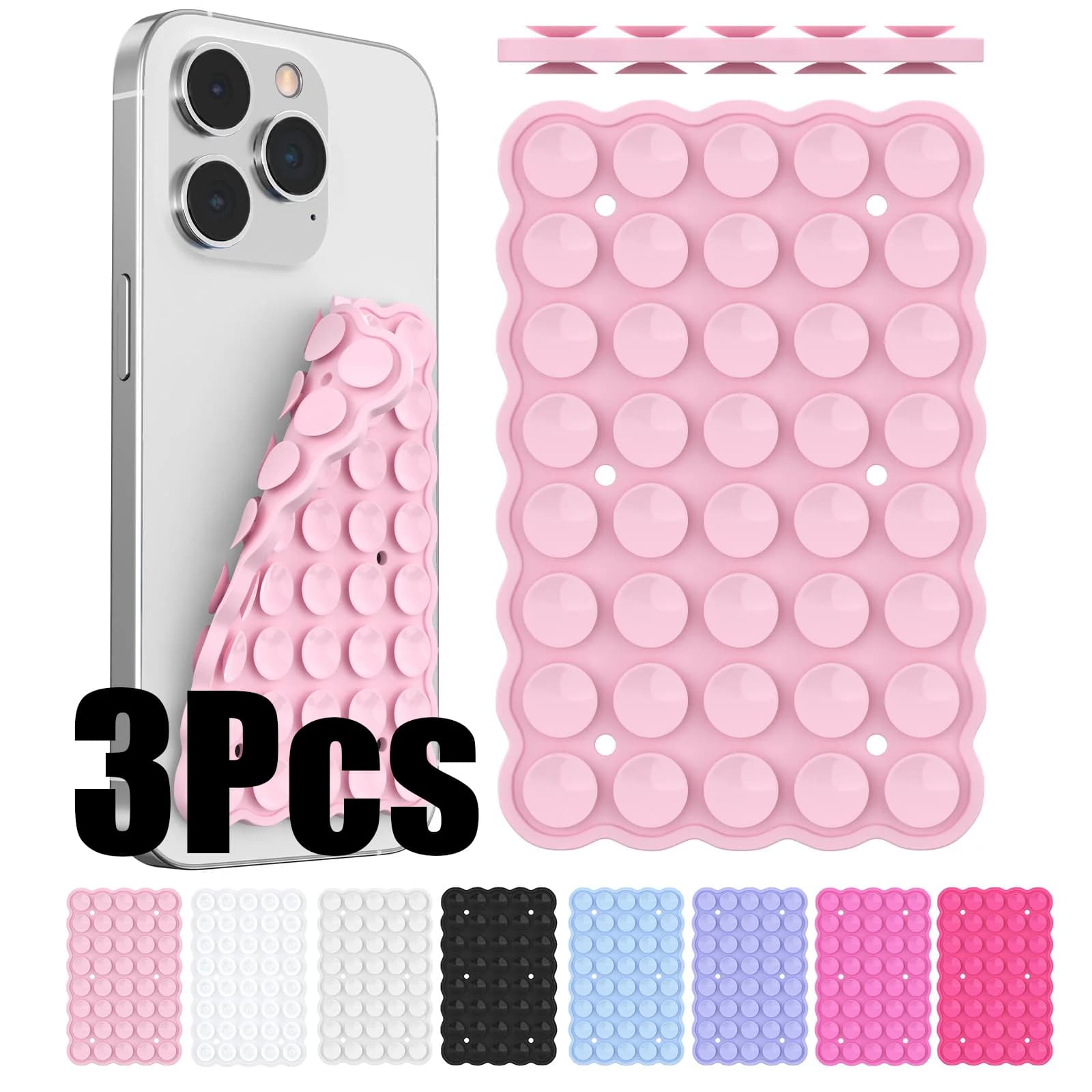 Silicone suction cup Support for phone Multifunctional fixed non-slip mobile device Rubber suction cup for phone detachable on two sides