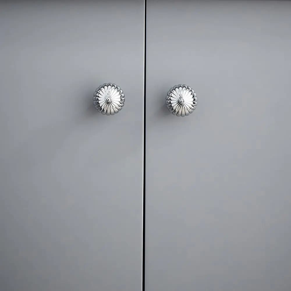 Maniglia Classica in Ottone per Ante di Armadi, Pomelli Dorati in Stile Europeo a Forma di Ombrello per Cassetti e Guardaroba
