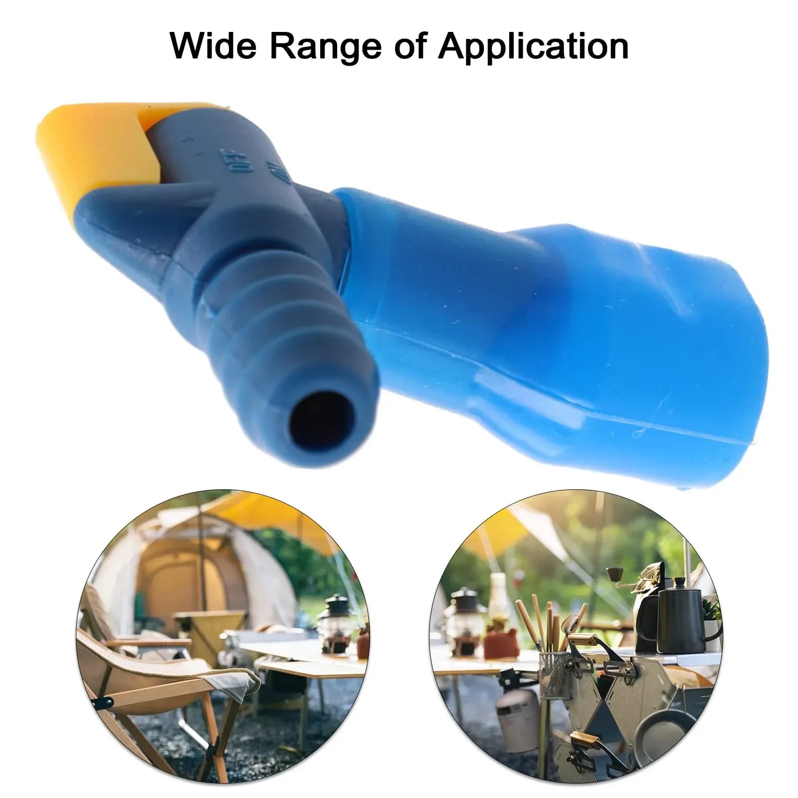 Universal replacement for quick release clamp valve, bocchino nozzle for moisturizing beverage package tank bag