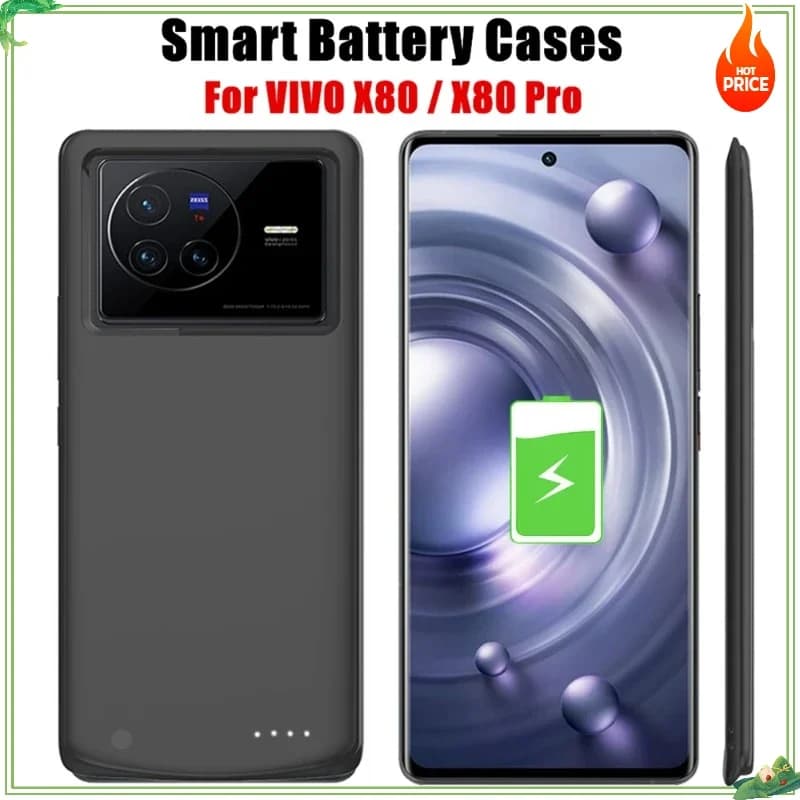 Custodie per batterie da 10000 mAh per VIVO X80 Pro Coperchio di ricarica per Power Bank esterno per custodia di alimentazione VIVO X80