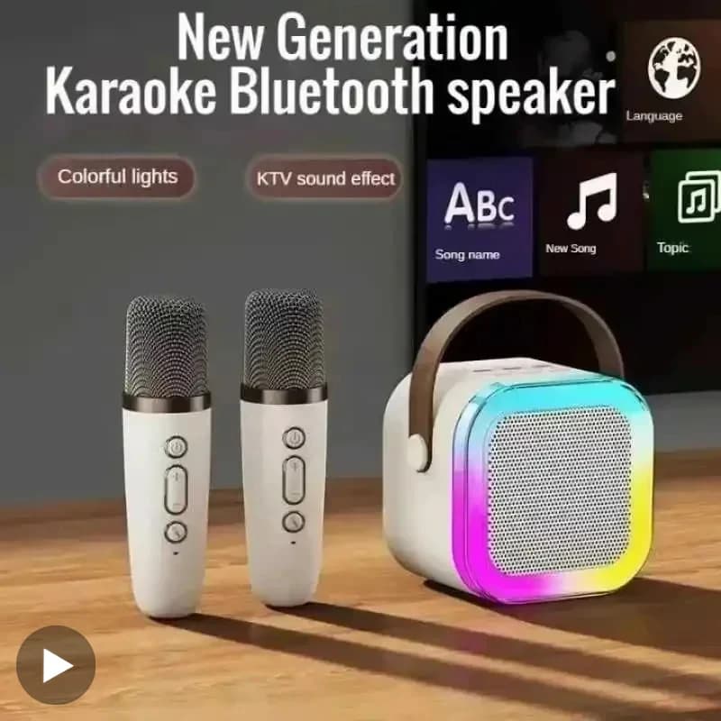Karaoke Caixa De Som Altoparlante Bluetooth con microfono Macchina Mini lampada portatile Sound Box Musica Wireless Piccola colonna Bocina