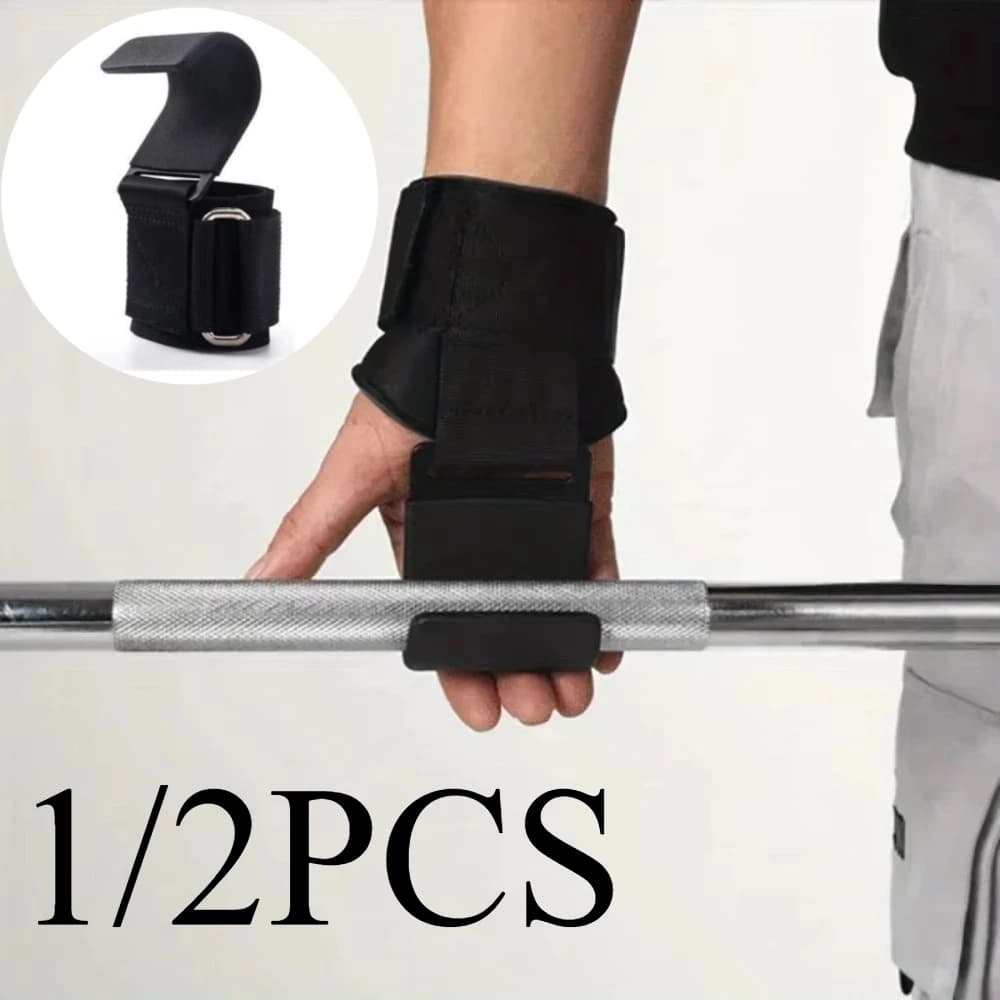 1/2PCS Fitness weight lifting squat assist hook horizontal bar pull up assist belt weight lifting hook for fitness belt