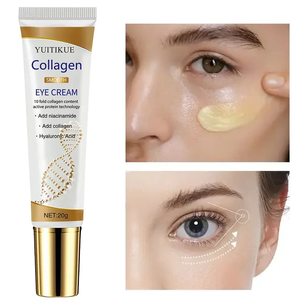 Collagen Eye Cream rich in YUITIKUE - Formula 10 folds, smoothing thin lines and firming, rapid absorption, 20 g