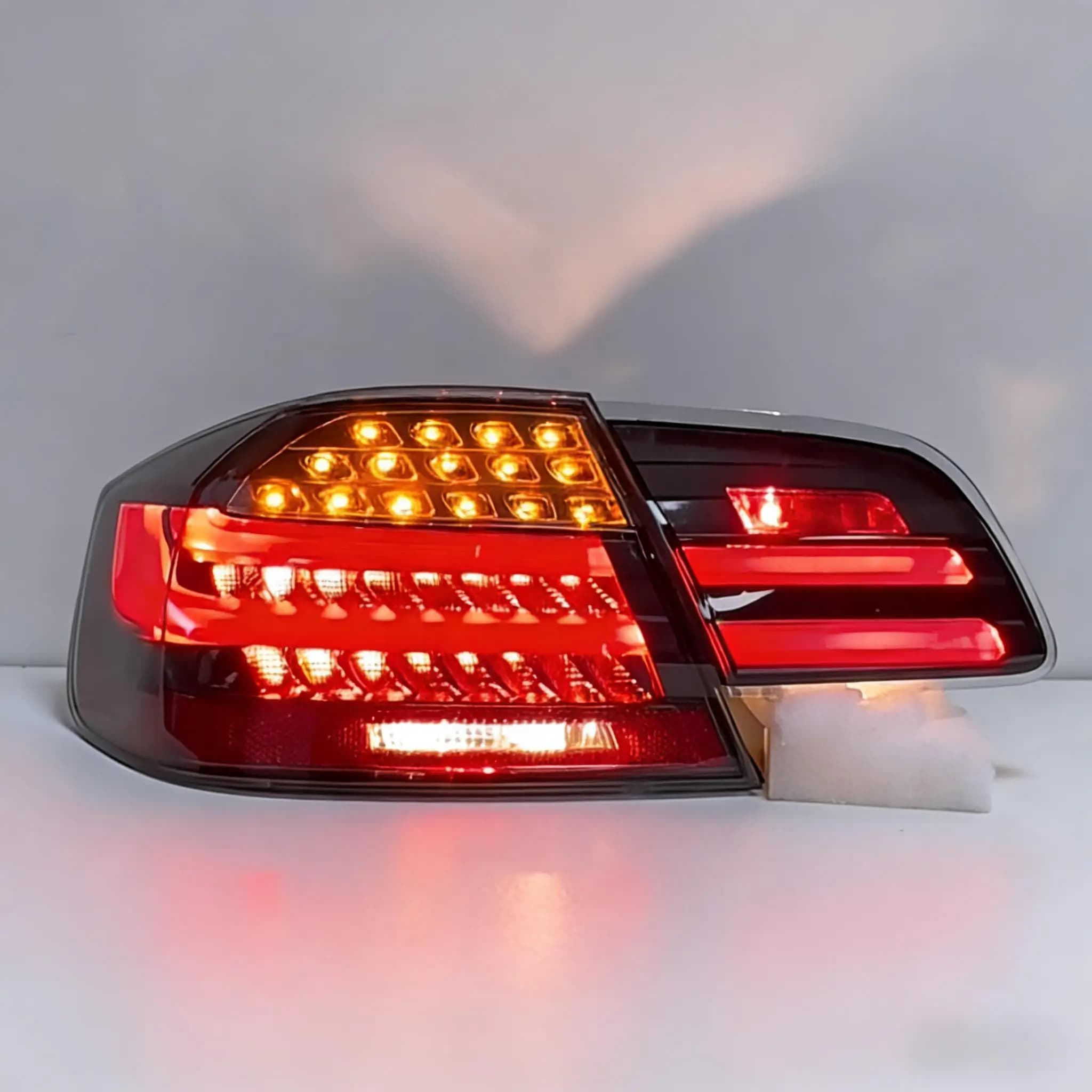 Auto Car clear Led Tail Lights for Bmw E92 Tail Lights for 335i E92 Lci 2011 Tail Light Headlight Red halo Light Turn Signal