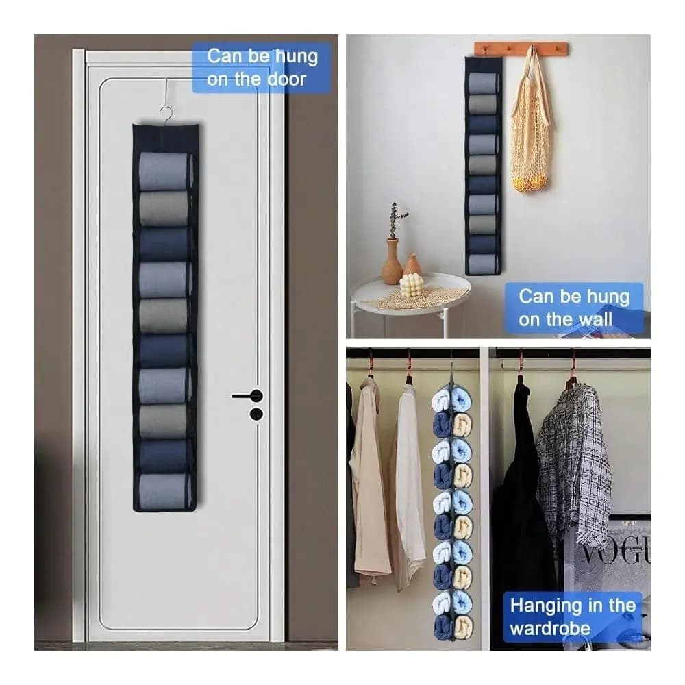 Organizzatore appendibile per leggings da armadio, porta leggings per armadio, appendiabiti per vestiti da guardaroba dietro la porta, 2 pezzi