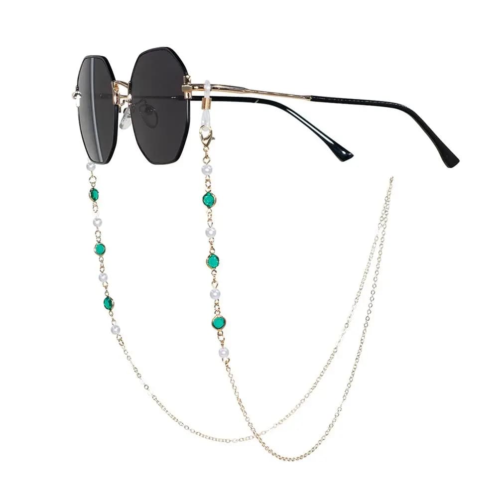 Fasion Beaded Reading Glasses Chain Metal Pearl Sunglasses Chain Anti-Slip Glasses Accessories Glasses Straps Women