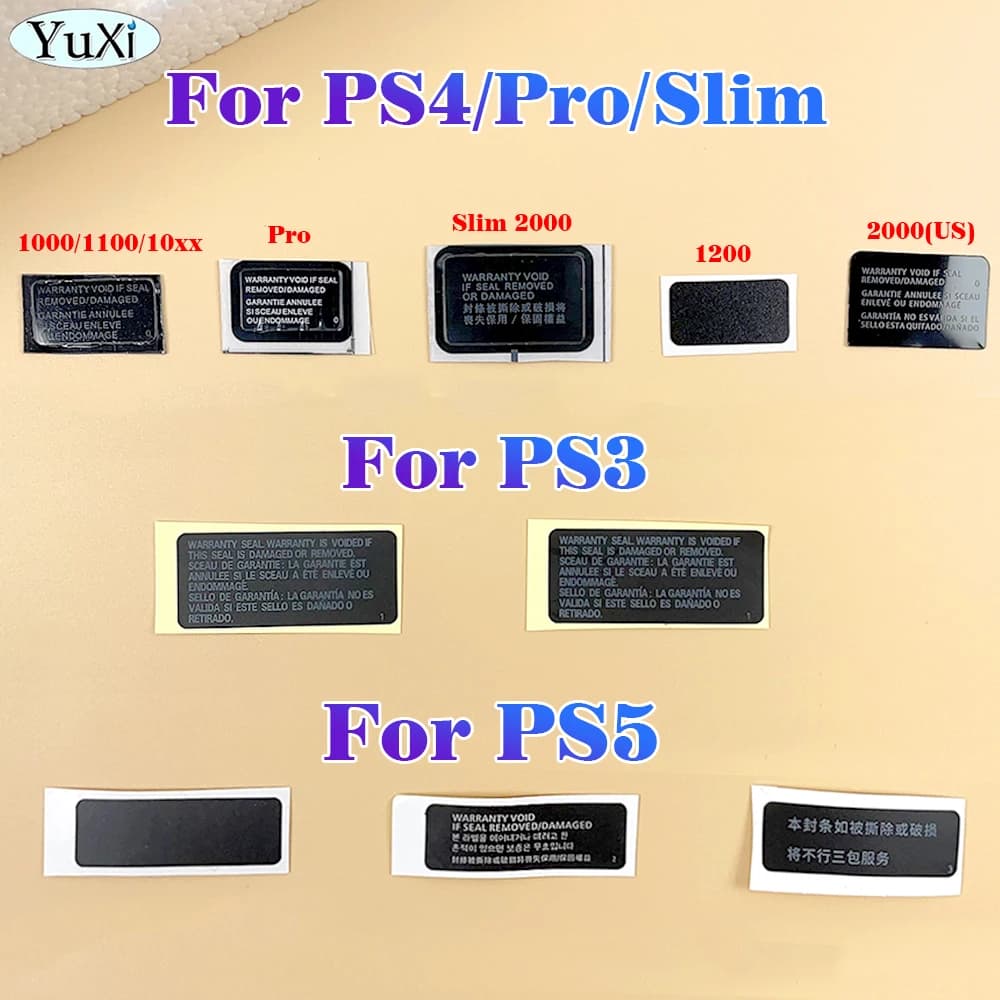 Etichetta di Garanzia per Console PS4 Pro Slim 1000 11XX 1200 20xx, PS5, PS3, Sigillo Adesivo per Gamepad con Codice a Barre