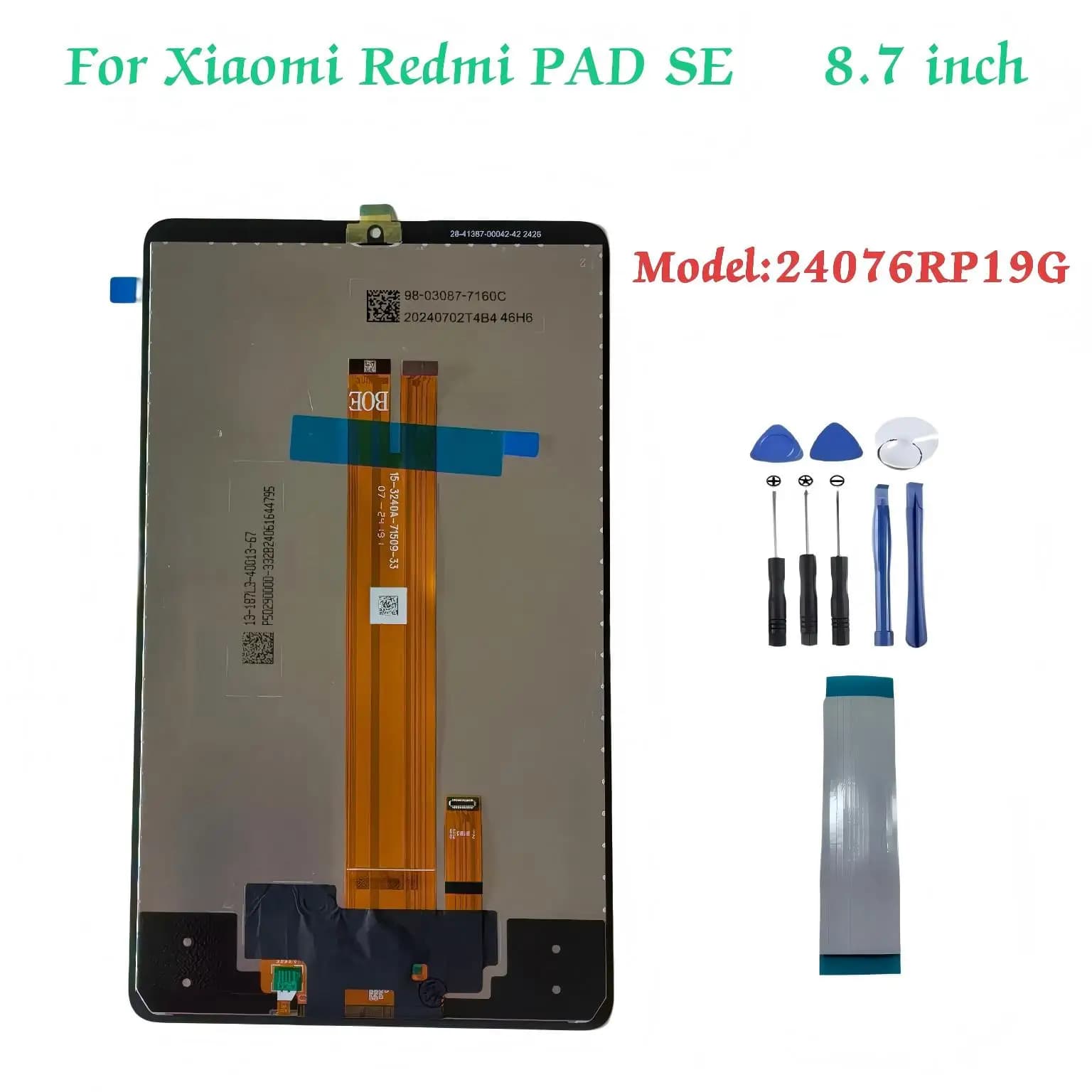 Nuovo LCD da 8,7 pollici per Xiaomi Redmi Pad SE 8.7" 24076RP19G Display LCD Touch Screen Digitalizzatore Vetro Assemblato Pezzi di Ricambio