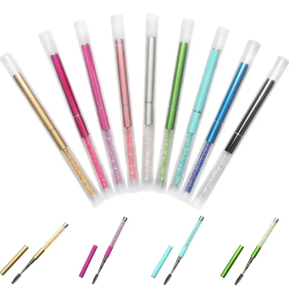 Brush for Mascara with Radian graft adjustable comb round teeth brush for Mascara transparent spiral tube reusable wand for Mascara glitterata