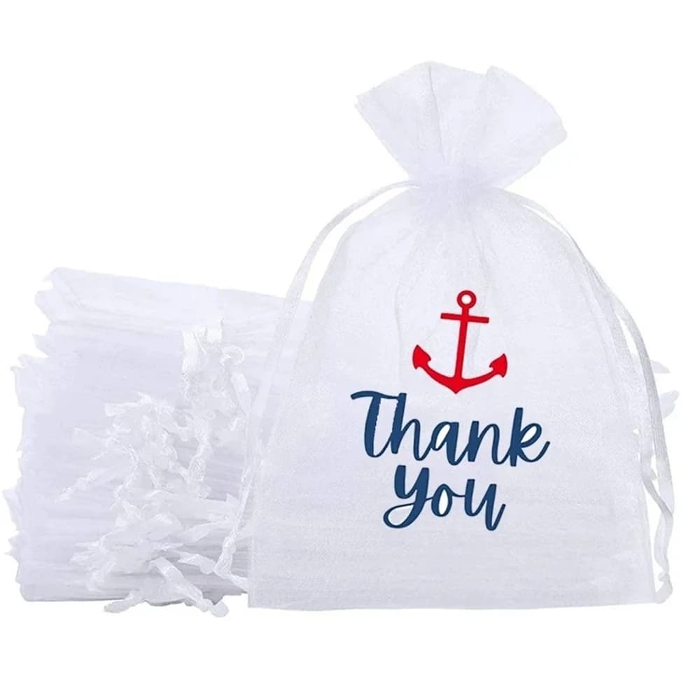 20 sacchetti regalo di caramelle di ringraziamento, capitano nautico, ancore di marinaio, barca, spiaggia, a tema, ragazzo, ragazza, baby shower, decorazione per feste di compleanno