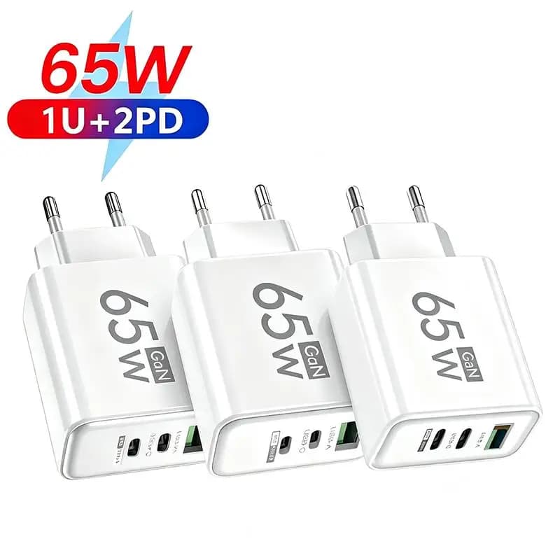 65W USB Type C Phone Charger Universal Travel Adapter Charging For iPhone 17 16 15 13 11 Promax Samsung Xiaomi