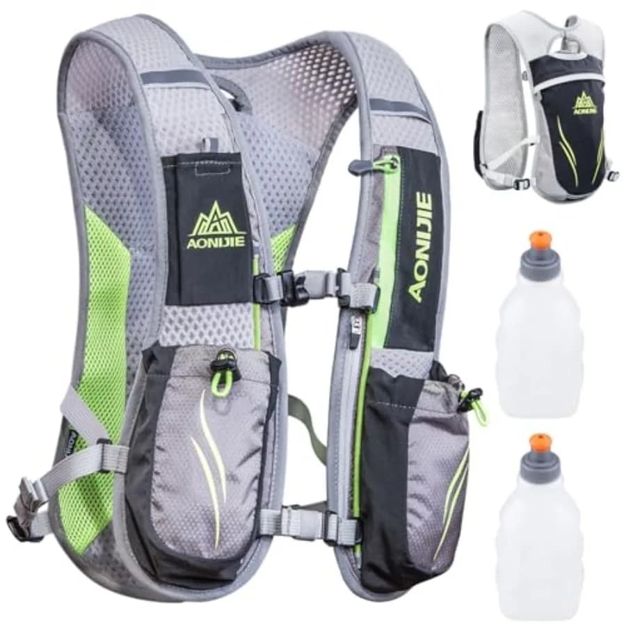Gilet Idratazione da Corsa 5L 5.5L per Donna e Uomo, Ideale per Jogging, Trail Running, Maratona, Ciclismo, Escursionismo
