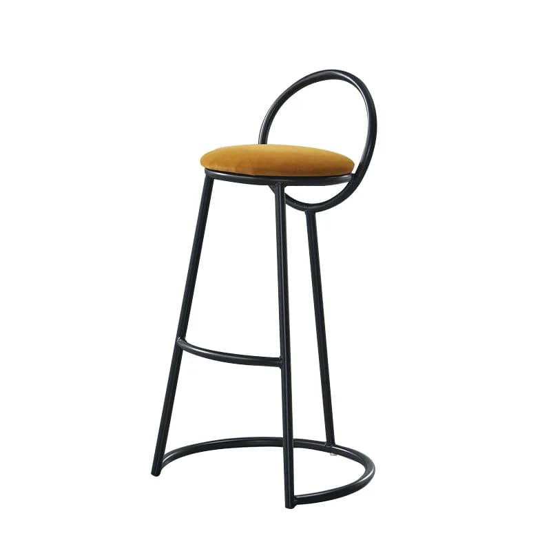 ￥#Light Luxury Modern Art Design Home Bar Stool Soft Cushion Backrest High Desk Reception Chair for Living Room Cross-Border