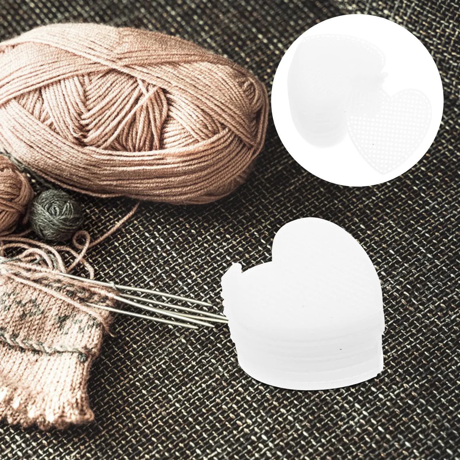30 Pezzi di Tela a Rete Bianca a Forma di Cuore per Ricamo, Punto Croce, Lavoro a Maglia, Forniture per Artigianato