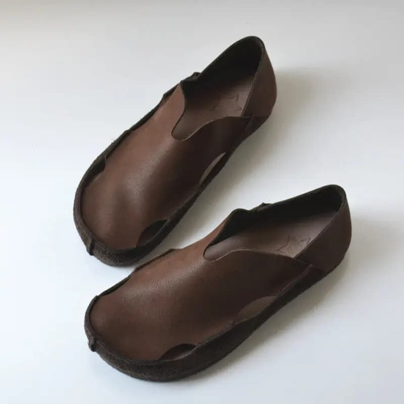 Scarpe Birkuir Retro Hollow Out Loafers per uomo e donna, slip-on con tacco piatto, in vera pelle, suole morbide di lusso, scarpe da donna.
