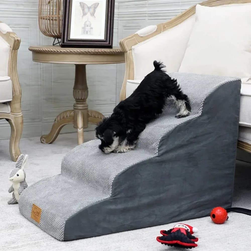 Scale per animali domestici per cani e gatti di taglia piccola e media scala per letto di facile accesso a quattro strati durevole rampa per gattini e cuccioli mobili per interni