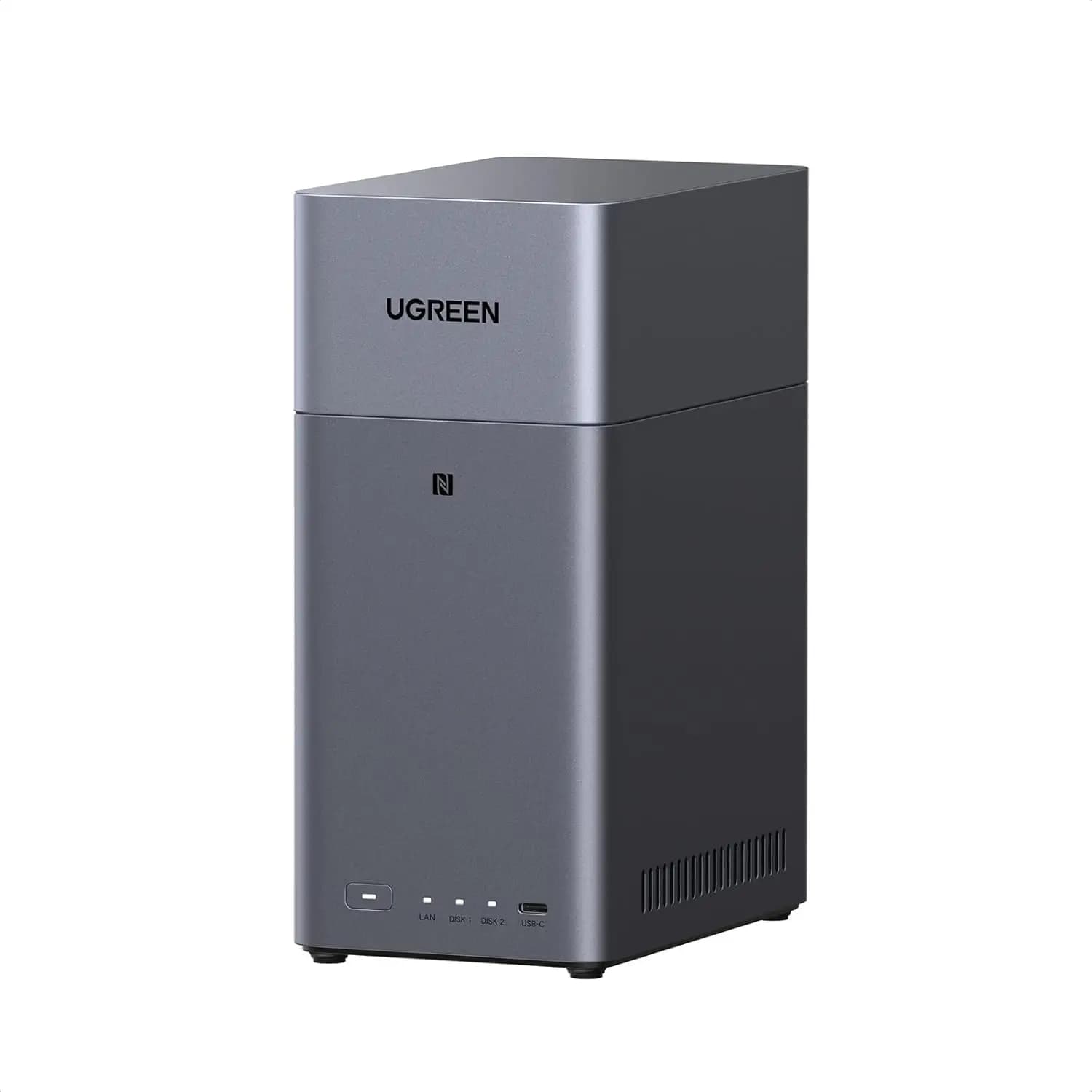 UGREEN NASync DH2300 NAS Desktop a 2 Bay con Accesso Remoto, Album Fotografico AI, 8GB LP DDR5 RAM, Storage di Rete Adatto ai Principianti