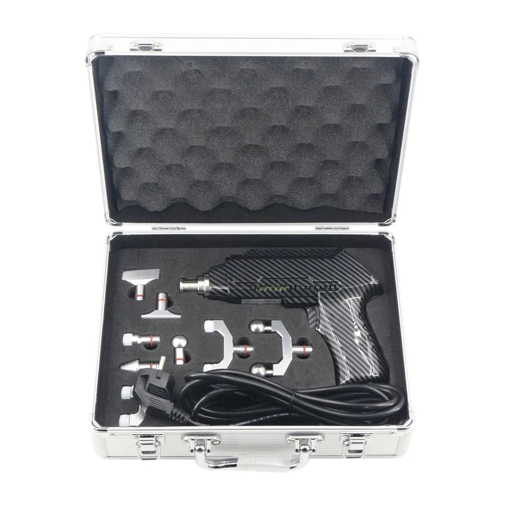 1500N 100W Carbon Fiber Electric Chiropractic Adjustment Tool Pulse Body Massage Gun Cervical Muscle Relaxation Massage