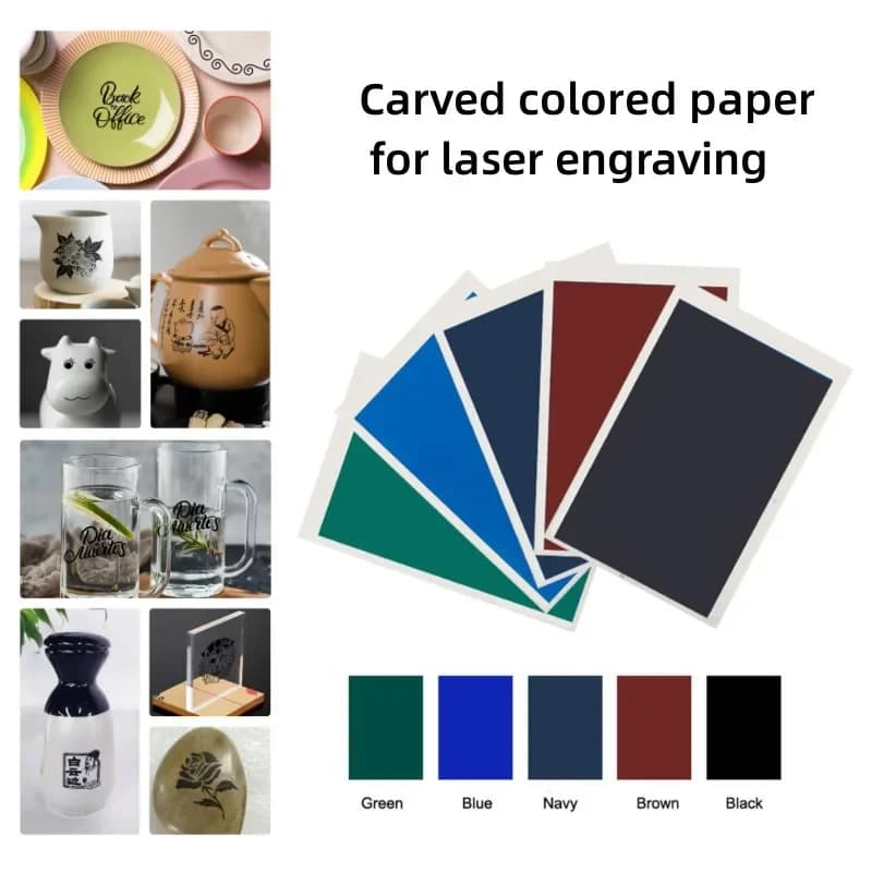 1 laser engraving film for ceramics, glass, metal – high quality marking paper for laser engraving machines