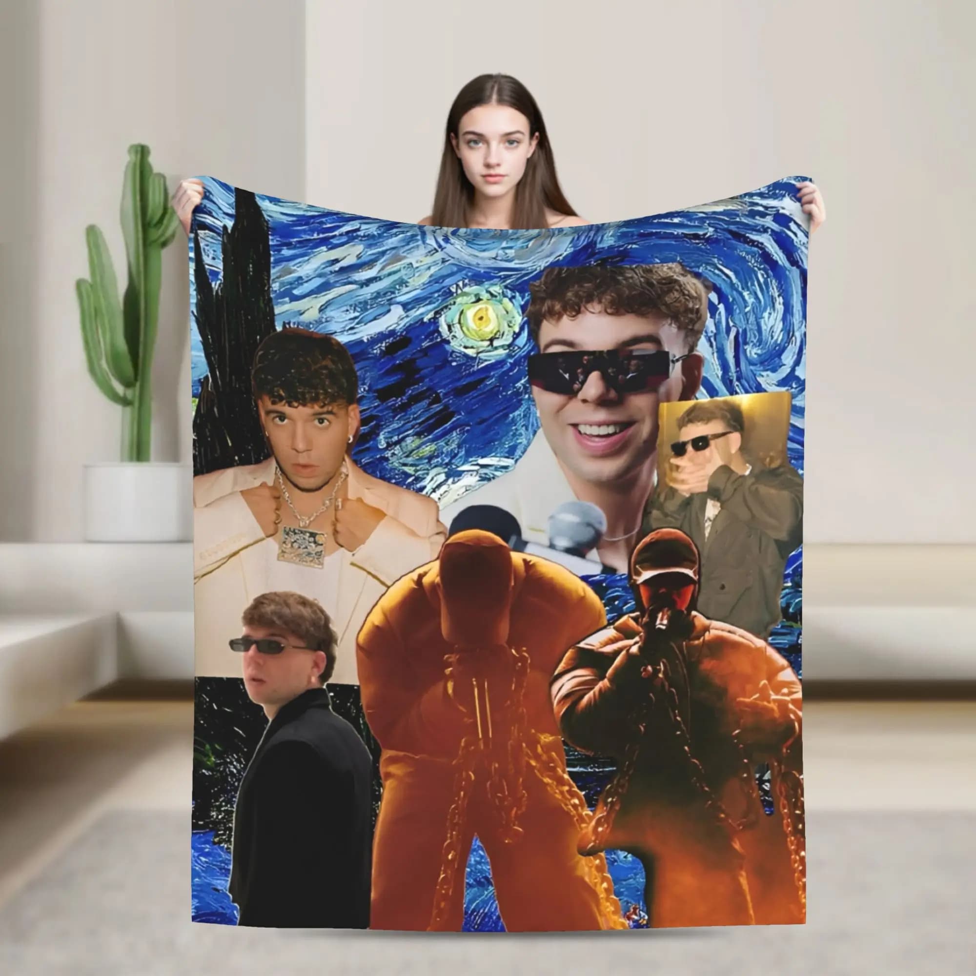 Quevedo Singer Cool Rapper Blanket Cozy Soft Throw Blankets for Couch 50x60 Inch Multi-size Quilt