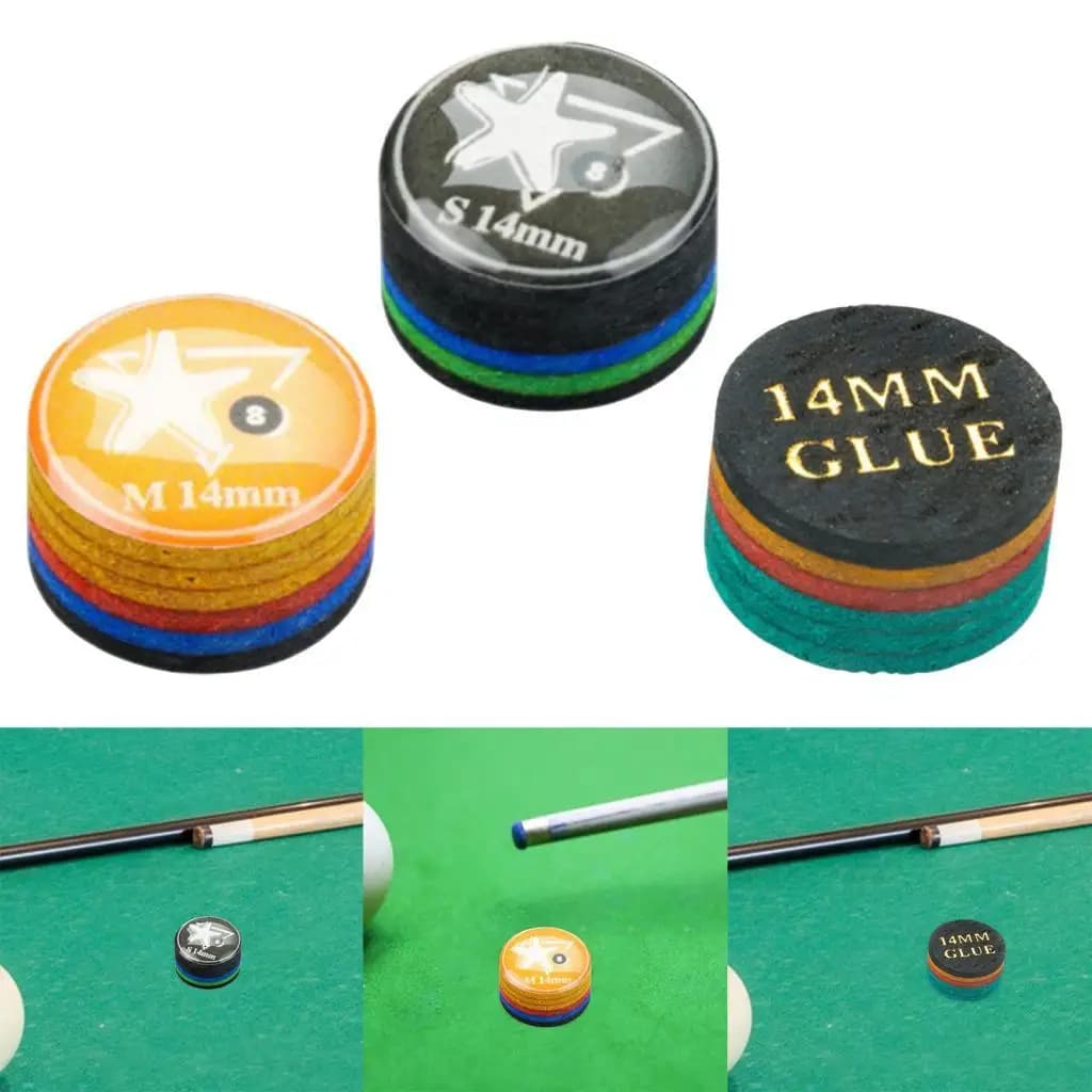 Punta per stecca da biliardo da 14 mm Accessori da biliardo professionali Punte per stecca da biliardo universali di ricambio per stecca da biliardo a 8 sfere e 9 sfere
