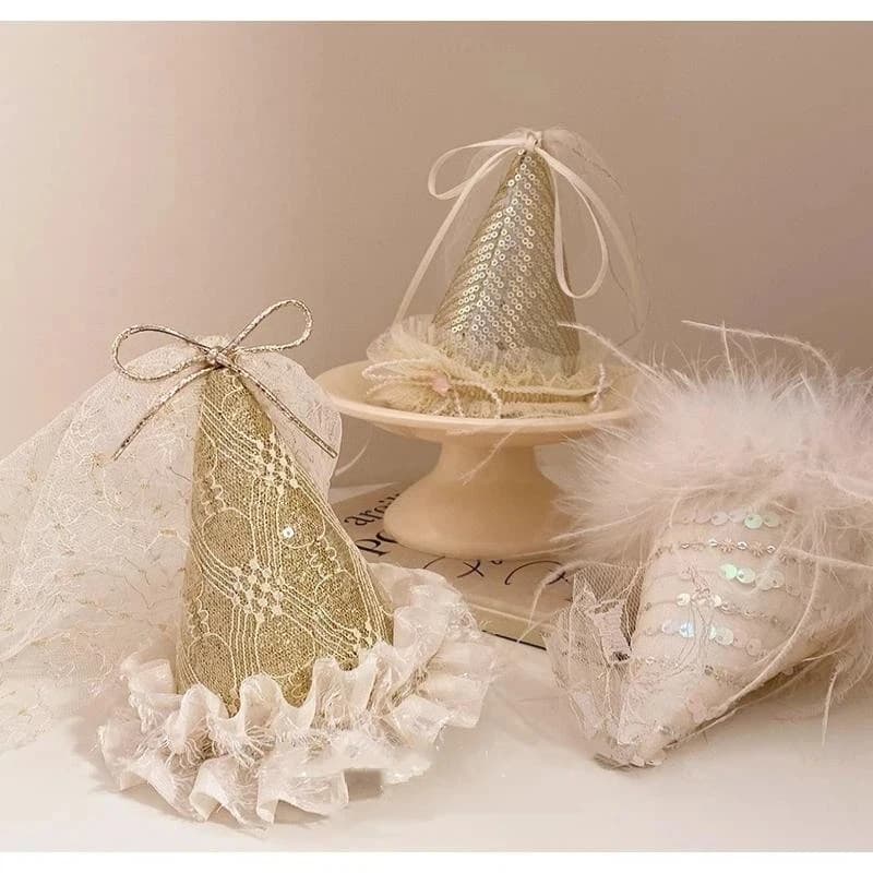 Graziose Mollette per Capelli con Fiocco e Pompon, Accessori per Feste in Stile Coreano, Accessori per Fotografia Bambini