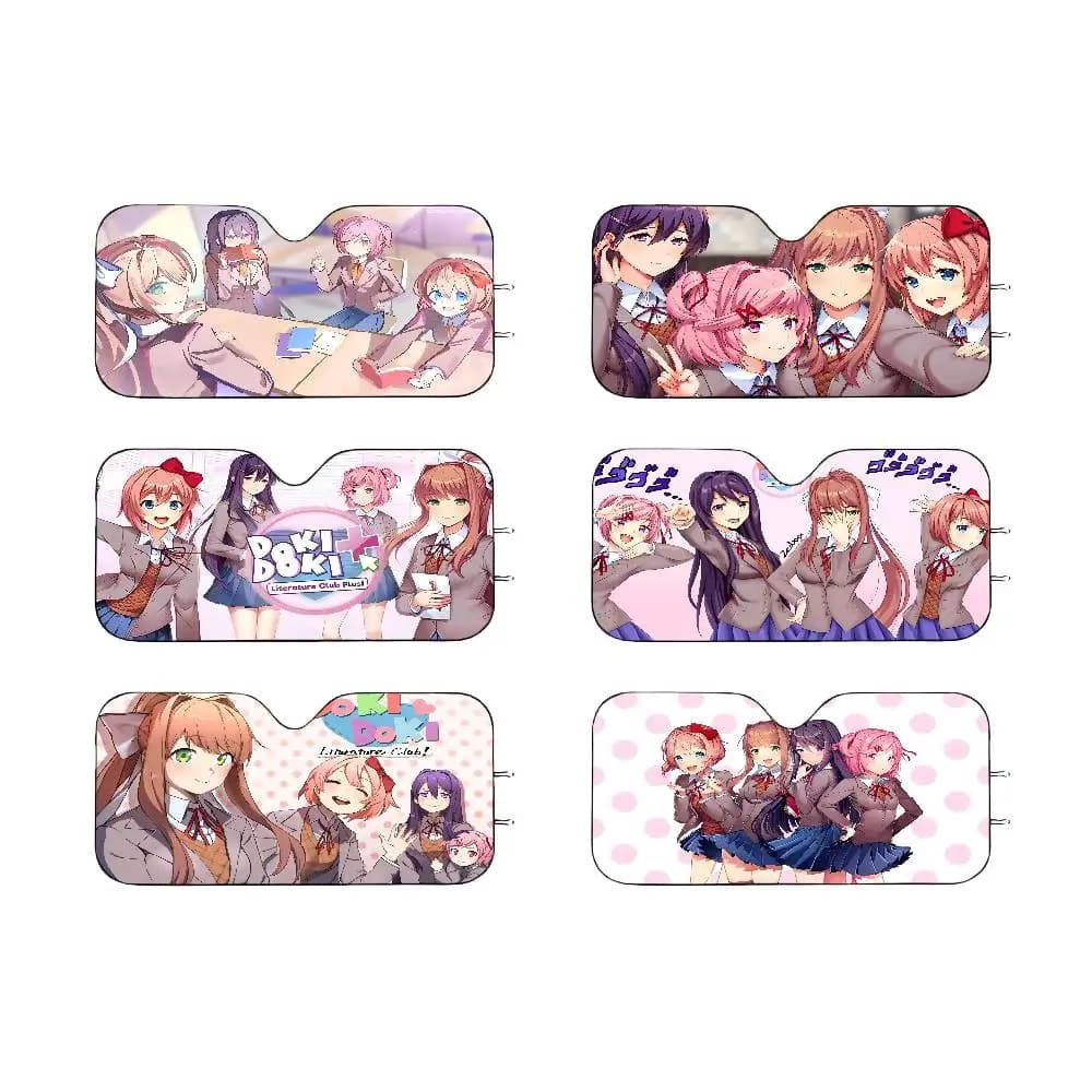 Parasole per Auto Doki Doki Literature Club, Accessori Auto, Protezione per Finestrini, Schermo Parasole per Veicoli