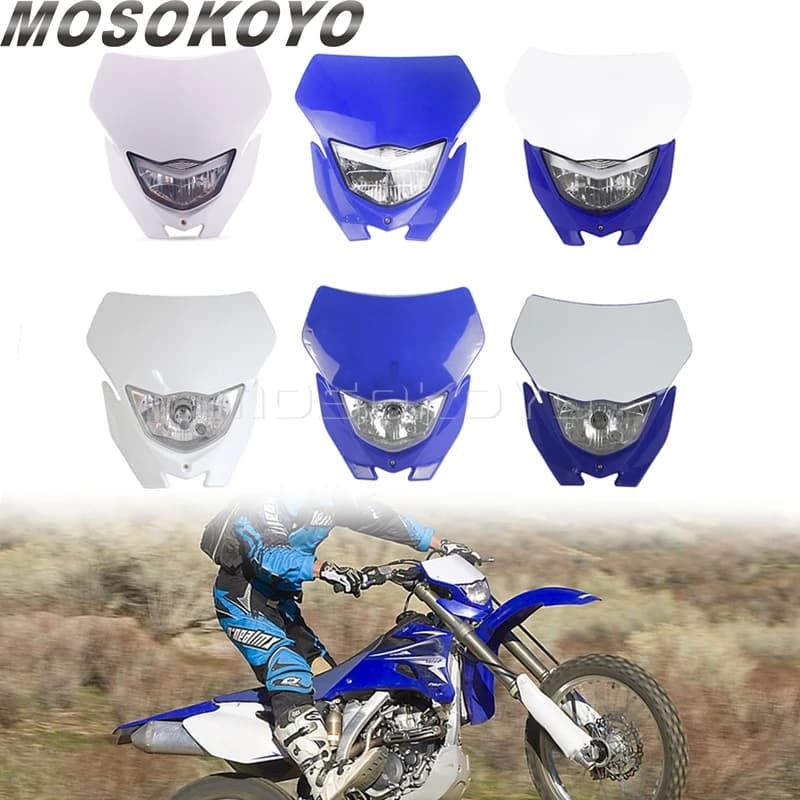 MX Dirt Bike Motorcycle Dual Sport Motocross Light Headlight for Yamaha YZ WR 250R 250X 250F YZF Yamaha Suzuki DRZ