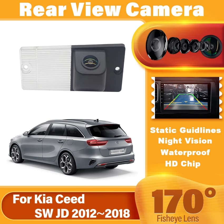 CCD Full HD Fisheye Rear View Camera For Kia Ceed SW JD 2012~2017 2018 (5-door station wagon) Car Backup Reverse Parking Monitor