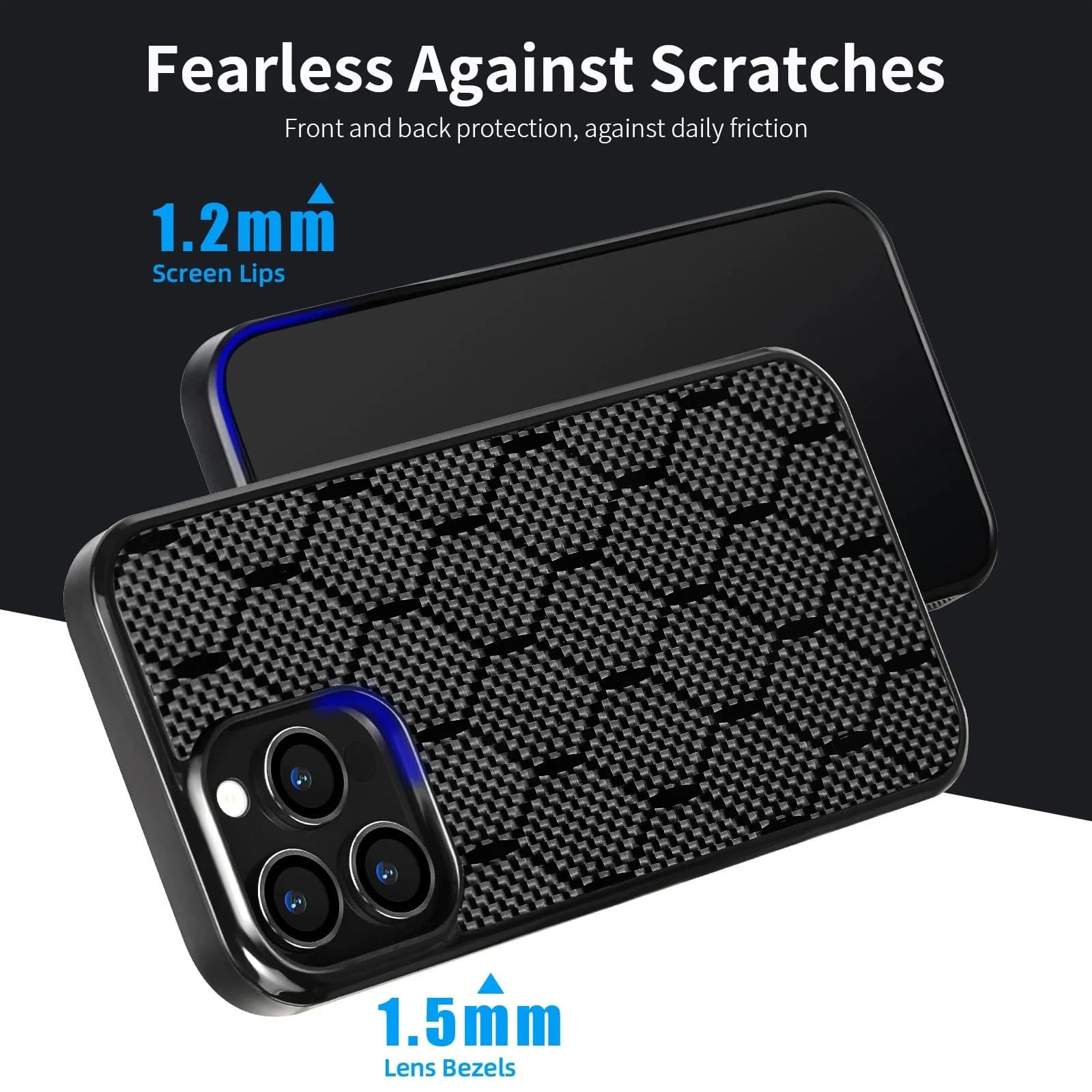 Classic geometric luxury style For Case For iPhone 18 17 Air 16 Plus 15 14 13 Pro Max Cover Square Twill Honeycomb Carbon Fiber