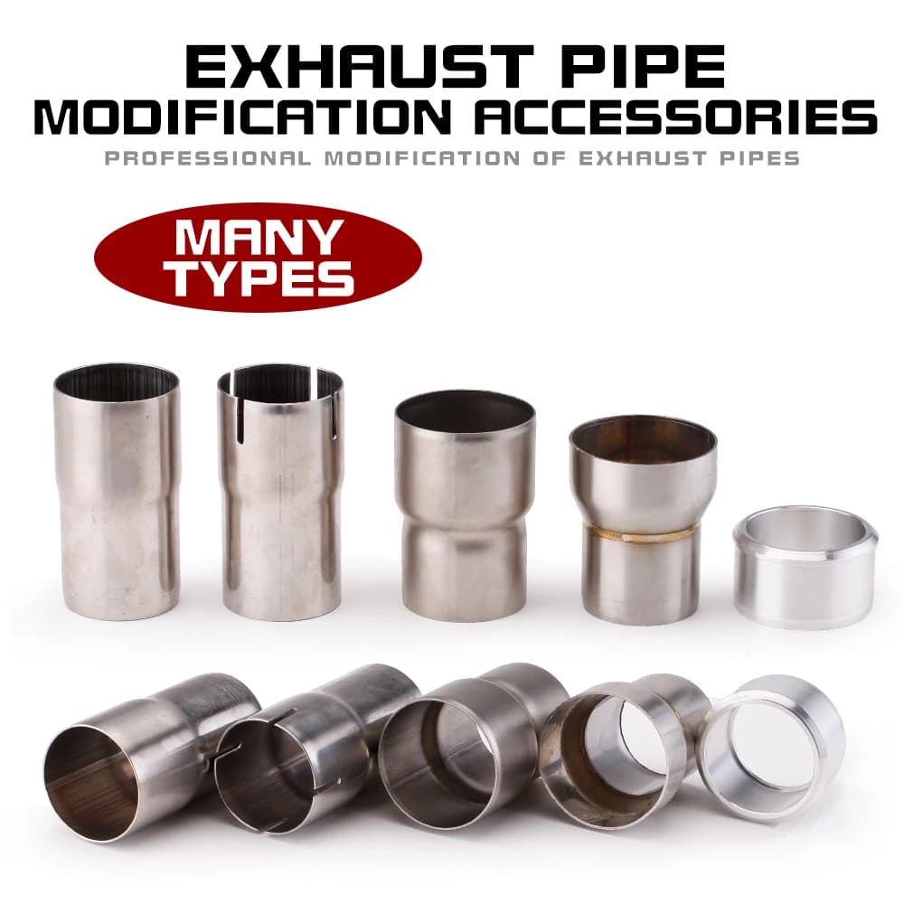 Adattatore di scarico universale per moto Escape 51mm 60mm a 51mm raccordo per tubo riduttore silenziatore in acciaio inossidabile