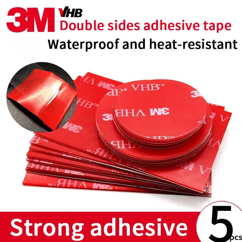 Pellicola adesiva biadesivo trasparente 3M VHB - nastro biadesivo circolare e quadrato resistente alle alte temperature adesione forte